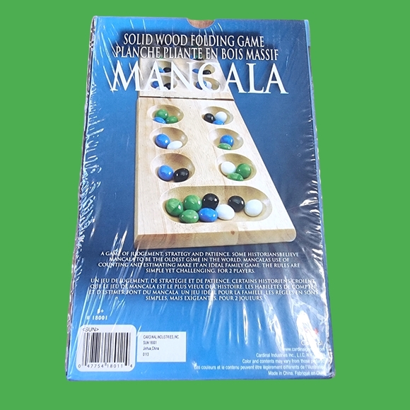 Mancala Solid Wood Folding Family Game Brand New! - Picture 2 of 4